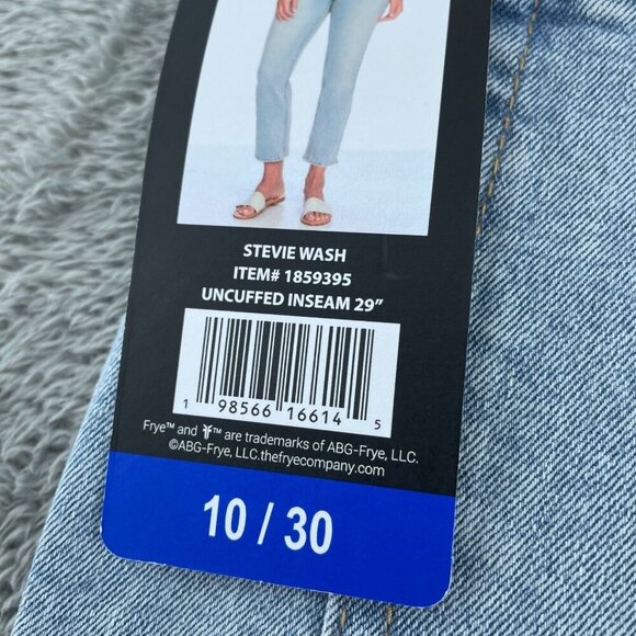 Frye Womens Stevie Wash Jeans Size 10/30 Light Blue Mid-Rise Cropped NWT 3036 - Picture 5 of 12